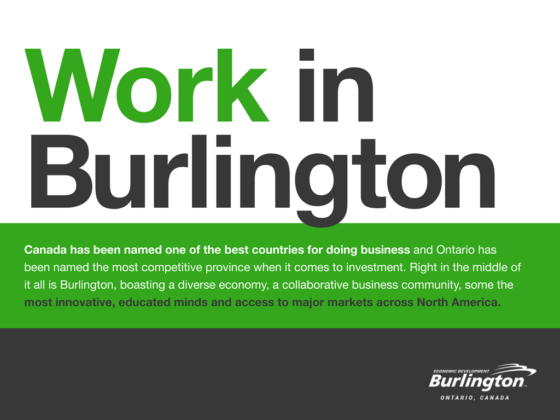 Image of a Cover for Burlington Economic Development Marketing Infographic